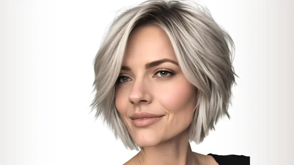 Pixie hairstyle parting cut