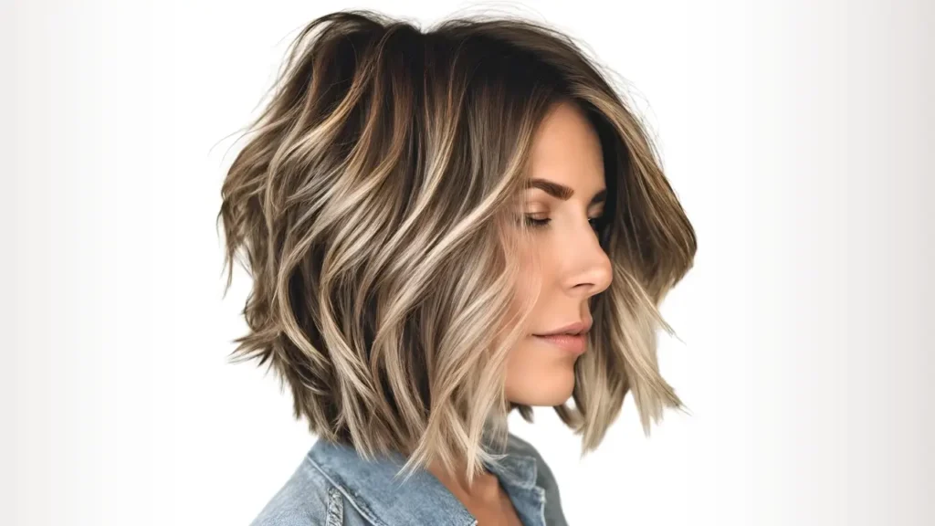 Tousled layered bob